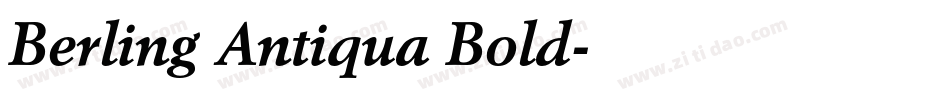 Berling Antiqua Bold字体转换